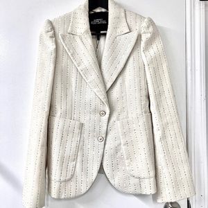 MARC JACOBS Crystal-embellished cotton and lurex-blend corduroy blazer, Runway